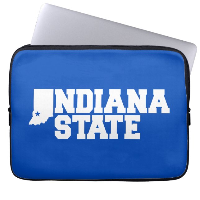 Indiana State Logo Laptop Sleeve (Front)