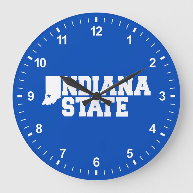 Indiana State Logo Large Clock (Front)