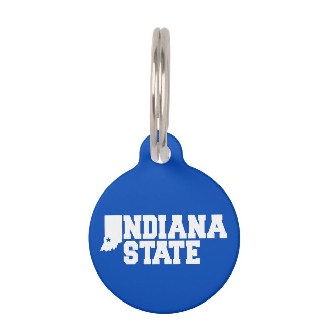 Indiana State Logo Pet Tag (Front)