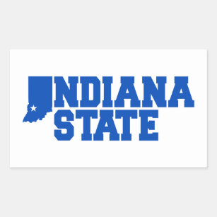 Indiana State Logo Rectangular Sticker