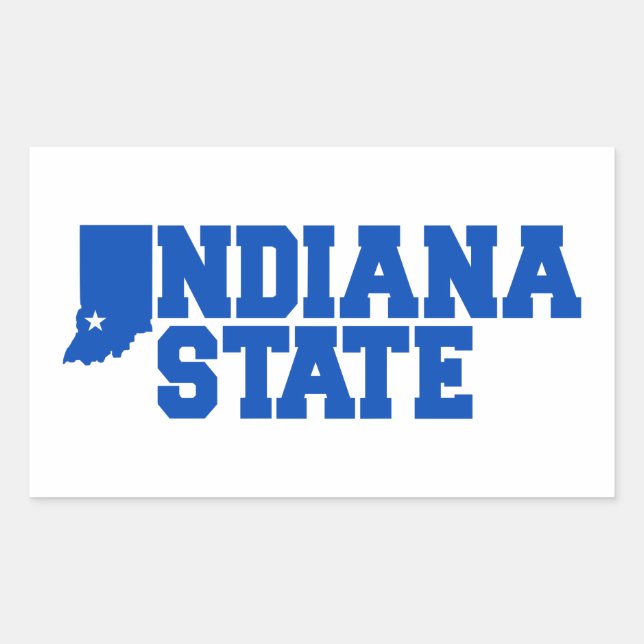 Indiana State Logo Rectangular Sticker (Front)