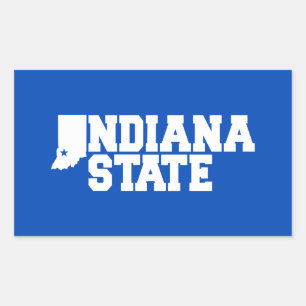 Indiana State Logo Rectangular Sticker