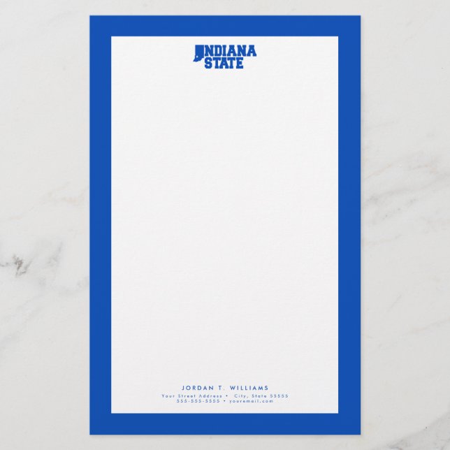 Indiana State Logo Stationery (Front)