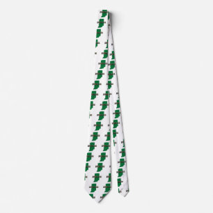 Indiana State Map Green Outline & Photo Text Tie