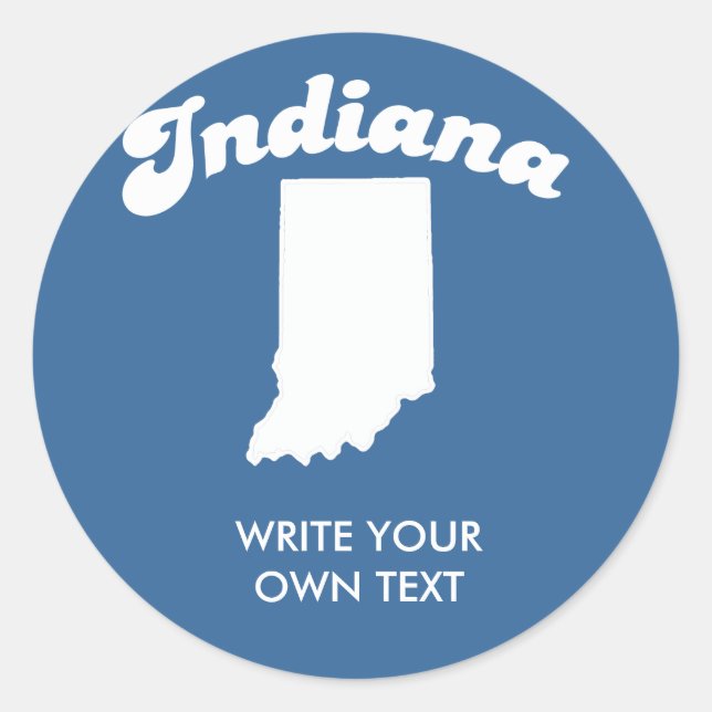 INDIANA STATE MOTTO T-SHIRT T-shirt Classic Round Sticker (Front)