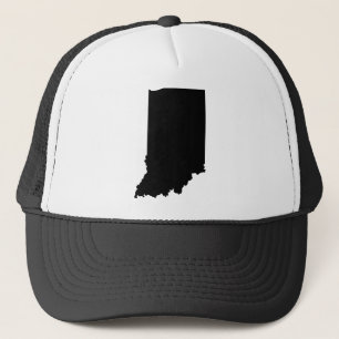 Indiana State Outline Trucker Hat