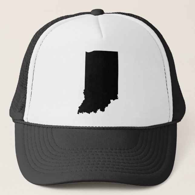 Indiana State Outline Trucker Hat (Front)