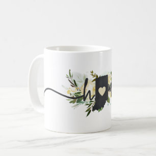 Indiana State Personalised Your Home City Rustic Coffee Mug