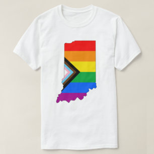 Indiana State Pride LGBTQ Progress Pride T-Shirt