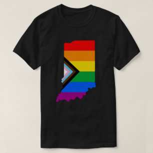 Indiana State Pride LGBTQ Progress Pride T-Shirt