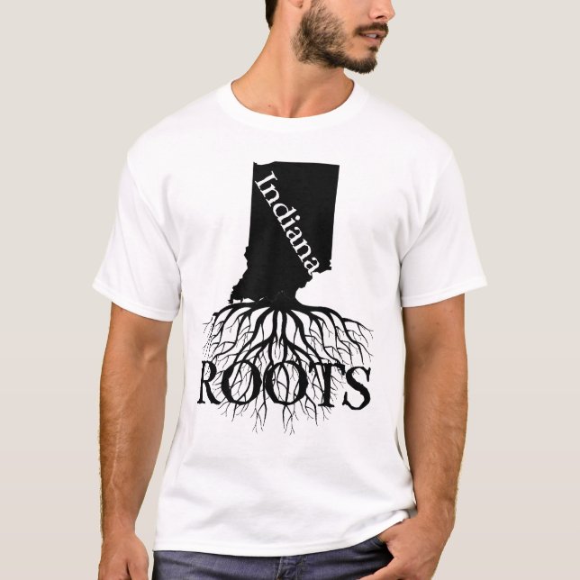 Indiana State Roots Women's or Men's Shirt (Front)