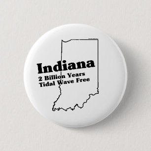 Indiana State Slogan 6 Cm Round Badge