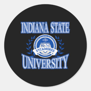 Indiana State Sycamores Laurels Offically Classic Round Sticker