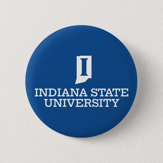 Indiana State University 6 Cm Round Badge (Front)
