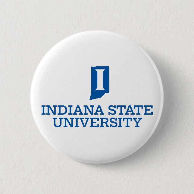 Indiana State University 6 Cm Round Badge (Front)