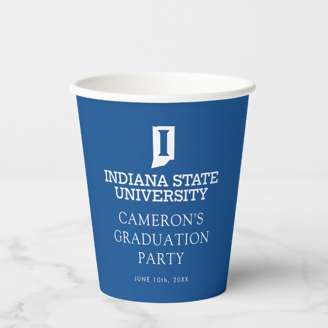 Indiana State University Graduation Paper Cups (Front)