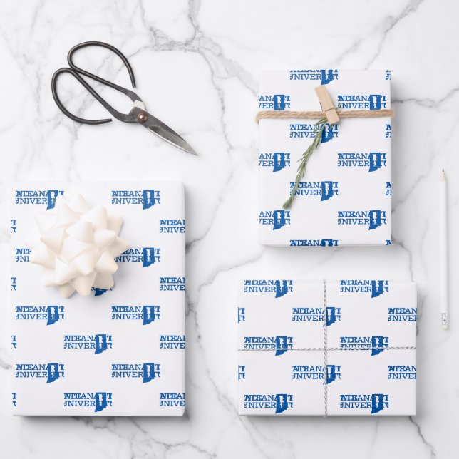 Indiana State University Graduation Wrapping Paper Sheet (Front)