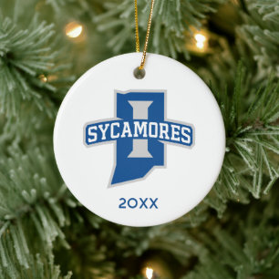 Indiana State University Holiday Ceramic Tree Decoration