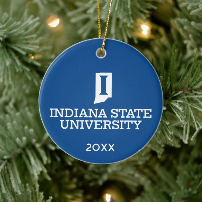 Indiana State University Holiday Ceramic Tree Decoration (Tree)