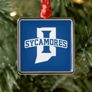 Indiana State University Holiday Metal Tree Decoration