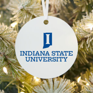 Indiana State University Metal Tree Decoration