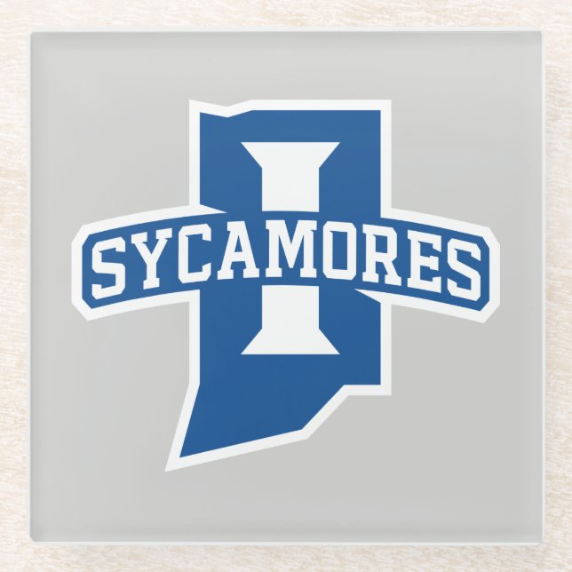 Indiana State University Sycamores Glass Coaster (Front)