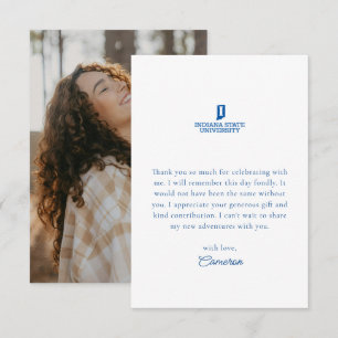 Indiana State University Thank You Card