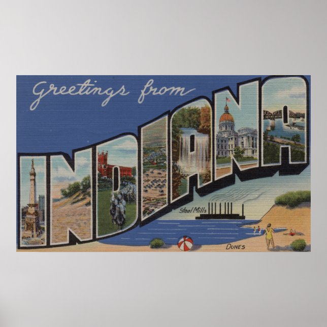 Indiana (Steel Mills/Sand Dunes) Poster (Front)