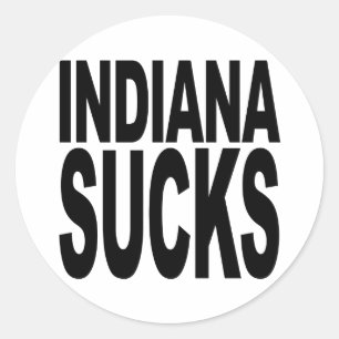 Indiana Sucks Classic Round Sticker