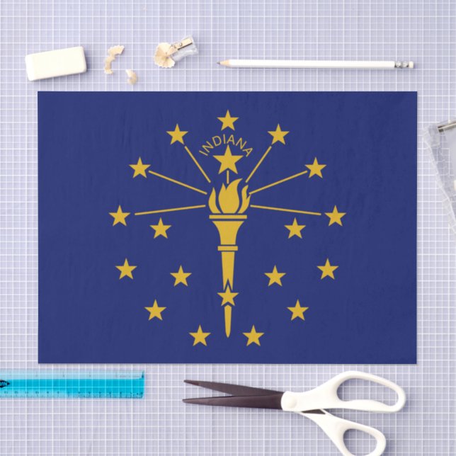 Indiana tissue paper, Indiana Flag tissue paper (Craft)