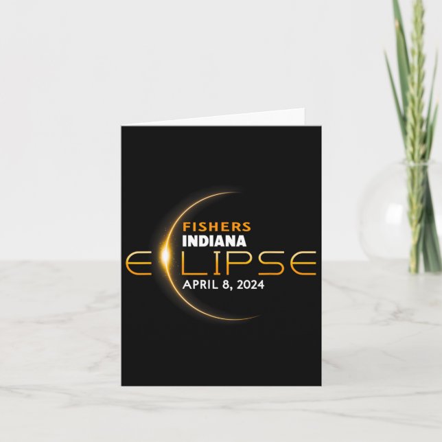 Indiana Total Solar Eclipse 2024  Card (Front)