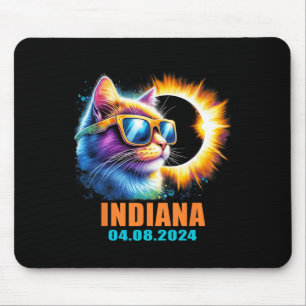 Indiana Total Solar Eclipse 2024 Cat Solar Eclipse Mouse Mat