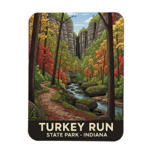 Indiana Turkey Run State Park Travel Magnet