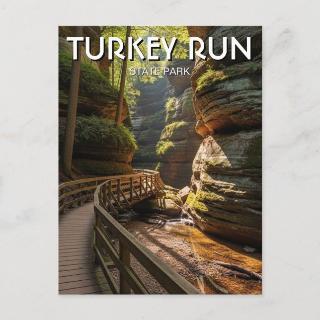 Indiana Turkey Run State Park Travel Postcard (Front)
