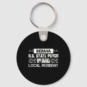 Indiana U.S. Inmate Psych Ward County State Jail H Key Ring
