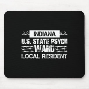 Indiana U.s. Inmate Psych Ward County State Jail H Mouse Mat
