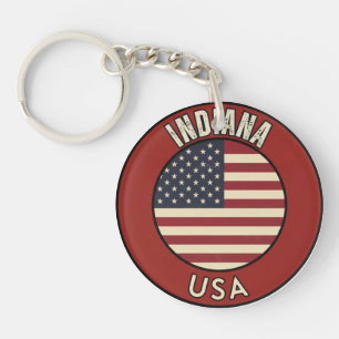 Indiana United States of America Key Ring