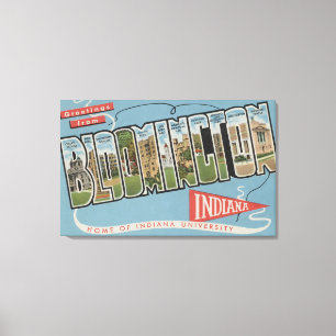 Indiana University - Large Letter Scenes Canvas Print