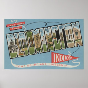 Indiana University - Large Letter Scenes Poster