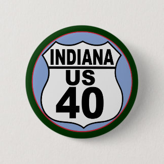 Indiana US Route 30 - The Lincoln Highway 6 Cm Round Badge
