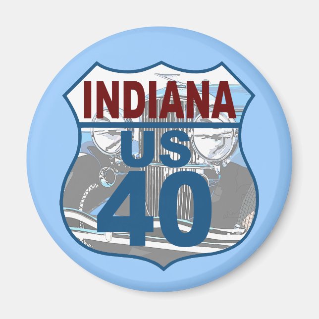 Indiana US Route 40 - Duesenberg Magnet (Front)