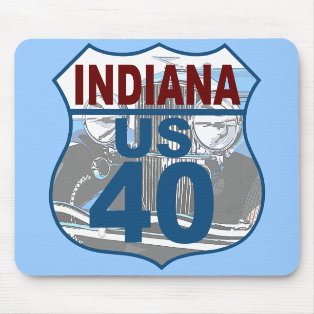 Indiana US Route 40 - Duesenberg Mouse Mat (Front)