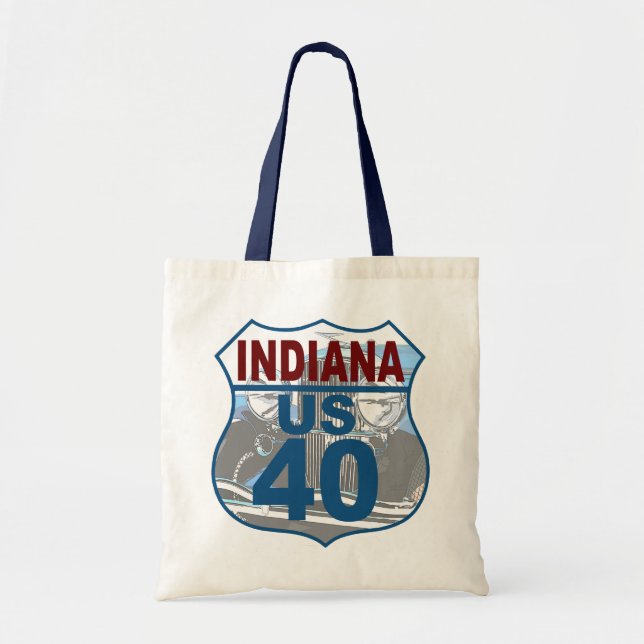 Indiana US Route 40 - Duesenberg Tote Bag (Front)