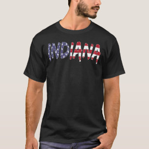 Indiana US States America USA USA flag Indian T-Shirt