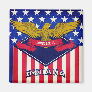 Indiana USA Flag Magnet
