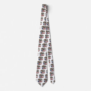 Indiana USA Flag & State Photo Text Tie
