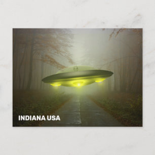 INDIANA USA SPACESHIP UFO ART Postcards