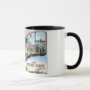 Indiana -Vintage Postacard Design Mug