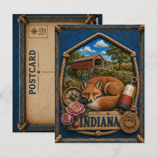 Indiana Vintage Travel Postcard