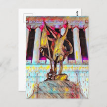 Indiana War Memorial Pro Patria Oil Painting